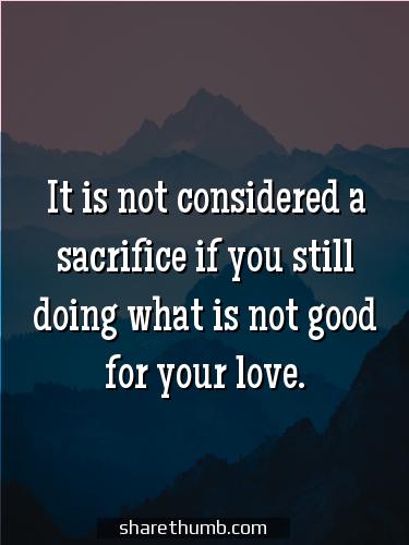 quotes on sacrificing love